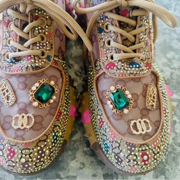 OOG Generation Sneakers sz 40 chunky crystal bling streetwear - Picture 5 of 15